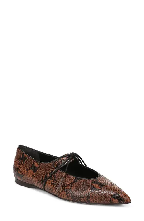 Lily Mary Jane Flat in Black Leather by Favorite Daughter