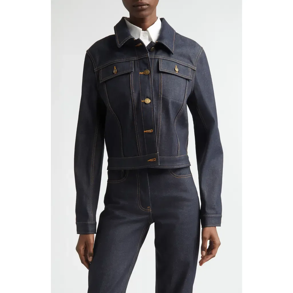 Shrunken Denim Jacket by Thom Browne