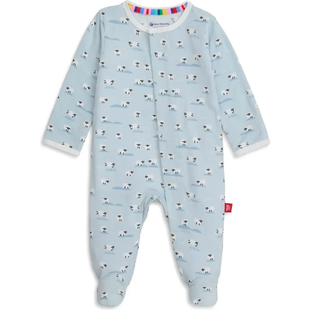 Baa Baa Baby Sheep Print Footie by Magnetic Me