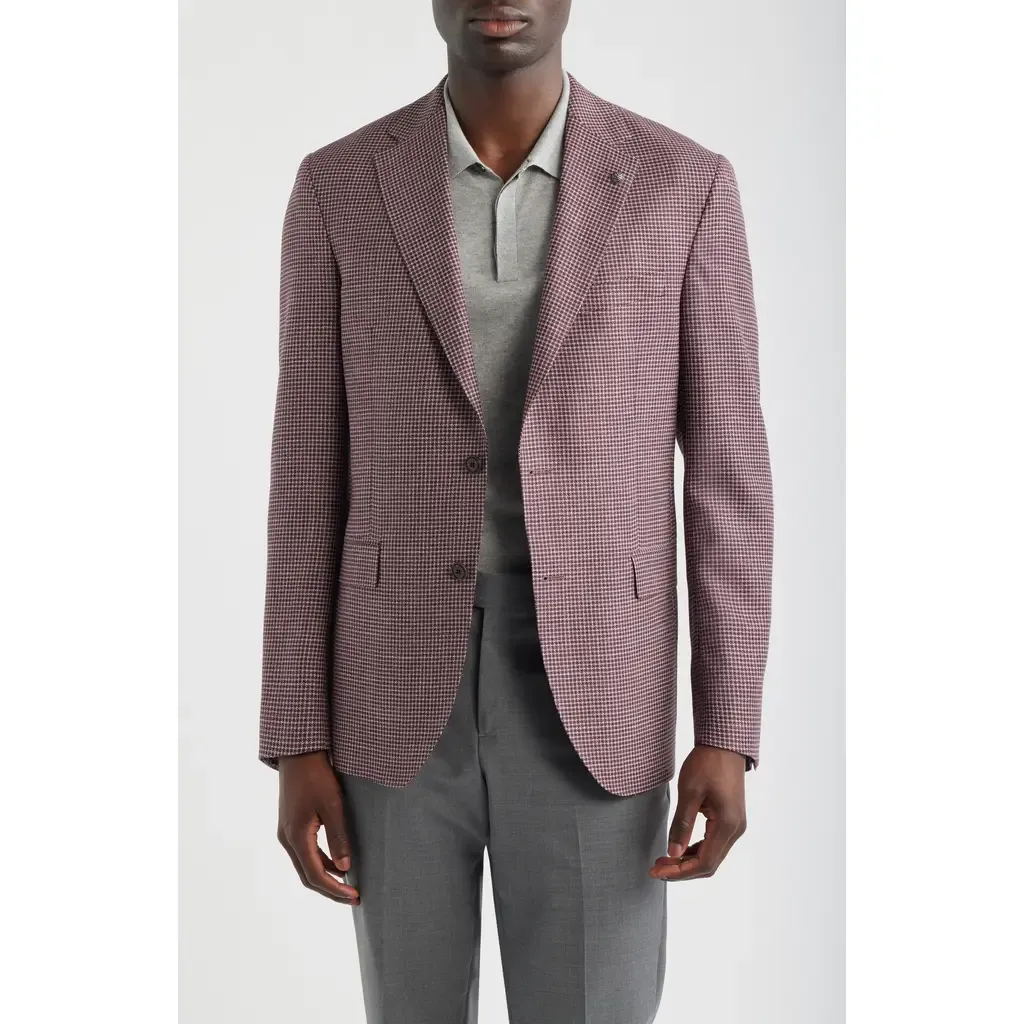 McAllen Micro Houndstooth Wool & Silk Blend Sport Coat by Jack Victor