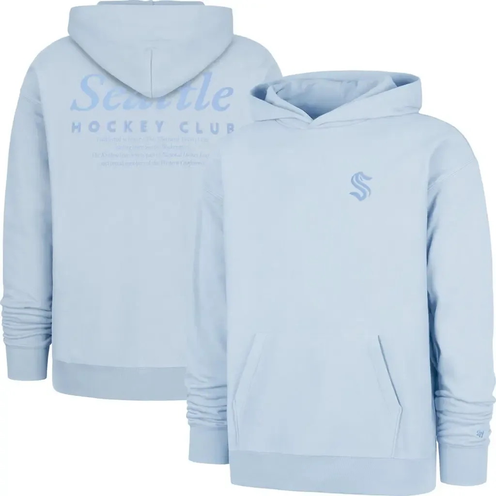 '47 Light Blue Seattle Kraken Foundation Pullover Hoodie by '47