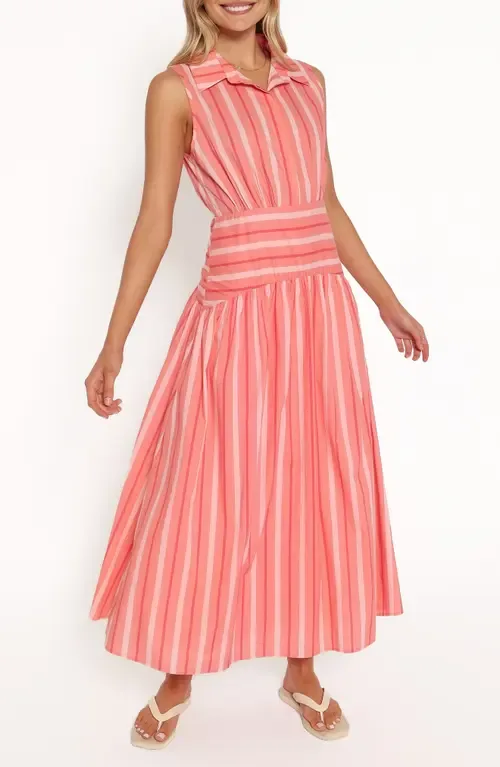 Myranda Striped Midi Dress by Petal & Pup
