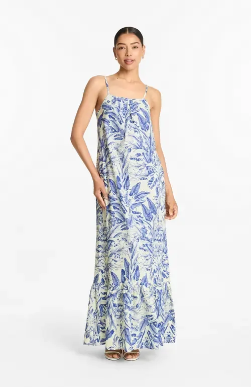Printed Cotton Poplin Fari Maxi Dress by DIARRABLU