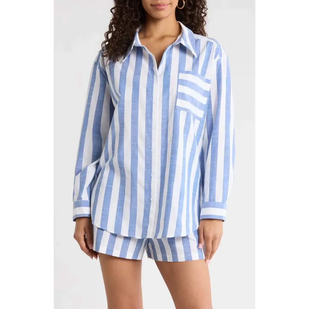 Fays Stripe Dalton Button-Up Shirt by SUGARLIPS