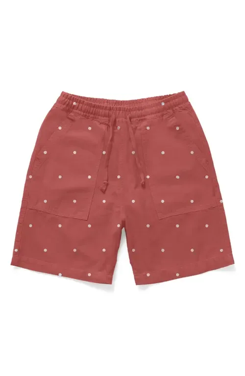 Polka Dot Cotton Poplin Drawstring Chef Shorts by Service Works