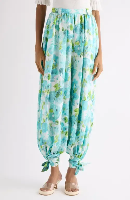 Floral Silk Jacquard Harem Pants by Chloé