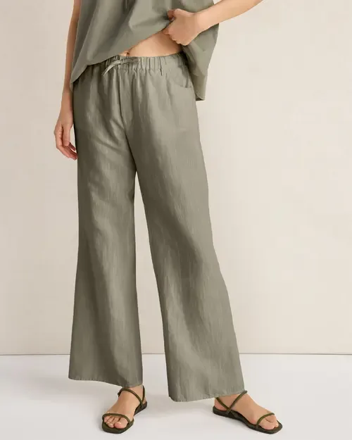 Organic Cotton Linen Drawstring Pants by Haven Well Within