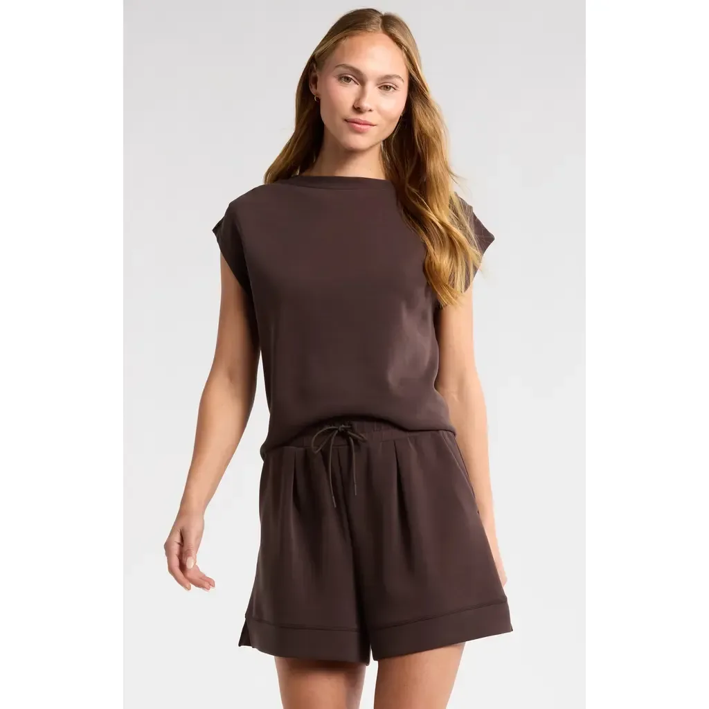 Soft Luxe Knit Gathered Shoulder Top by Zella