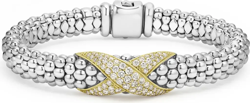 Embrace Pavé Diamond Center x Bracelet by LAGOS