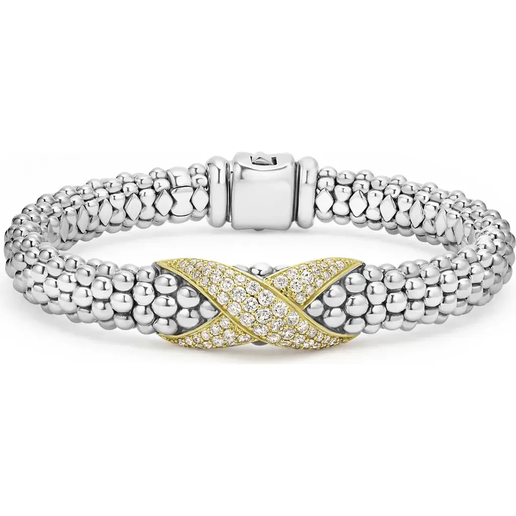 Embrace Pavé Diamond Center x Bracelet by LAGOS