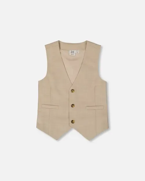 Sleeveless Elegant V-Neck Vest by Deux par Deux