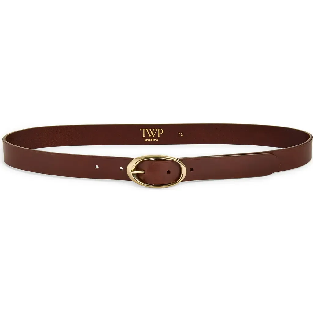 Narrow Leather Belt by TWP