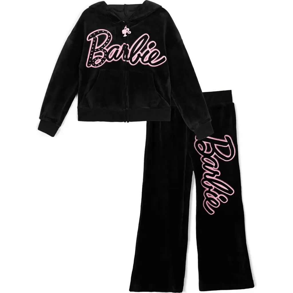 Loungewear Velour Hoodie and Pants Set by Barbie
