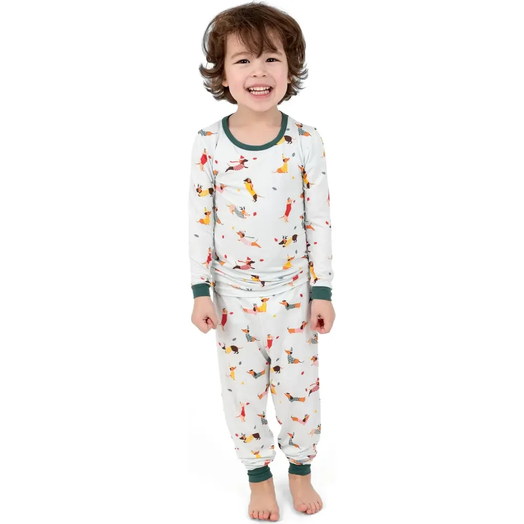 2-Pc. Soft Stretch Viscose Cool Touch Matching Family Holiday Pajamas by Leveret
