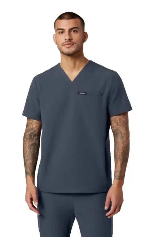 Platt 3-Pocket Classic V-Neck Scrub Top by JAANUU