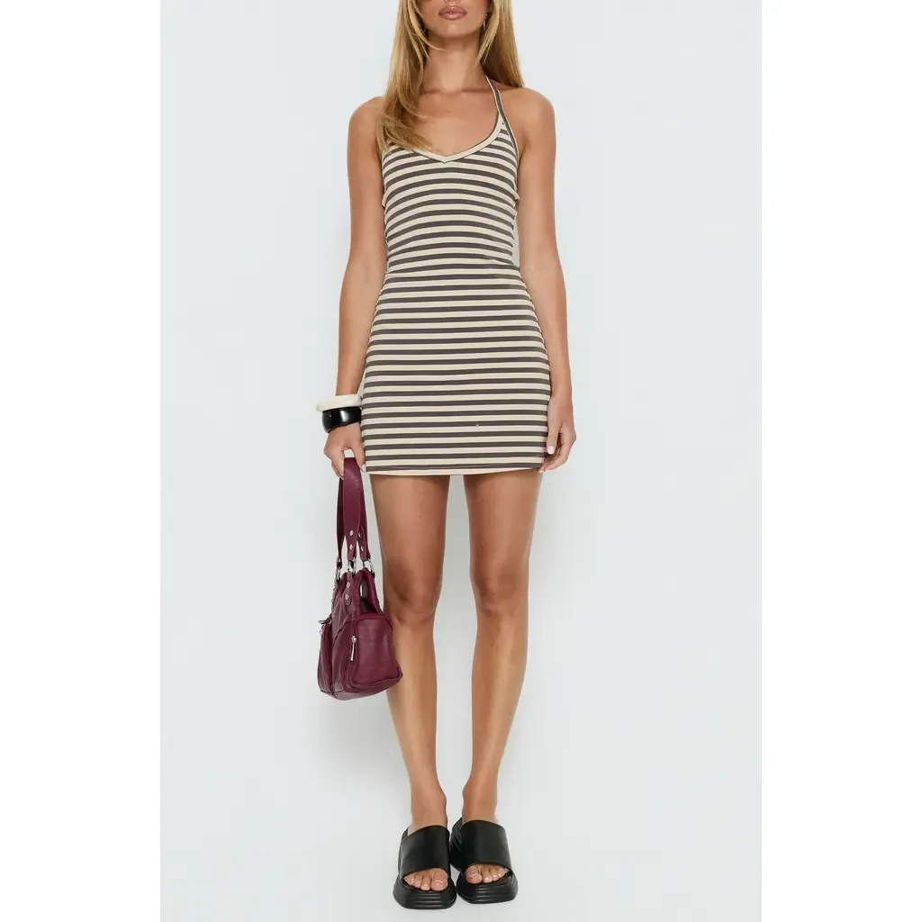 Klova Striped Halter Minidress by Princess Polly