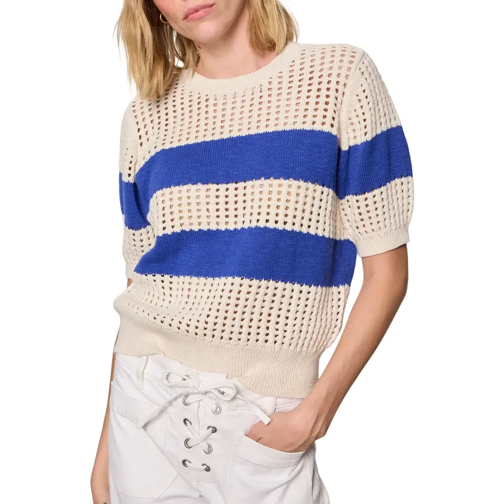 Beachside Openwork Stripe Sweater by Sanctuary