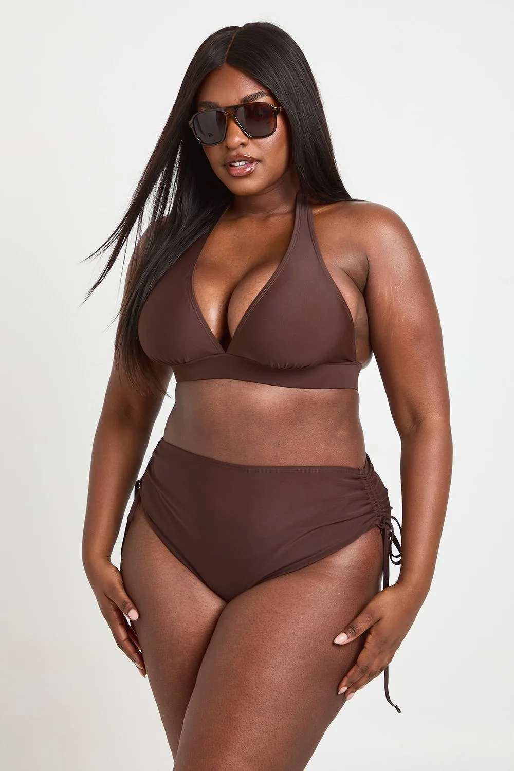 Tummy Control High Waist & Plunge Bikini Set