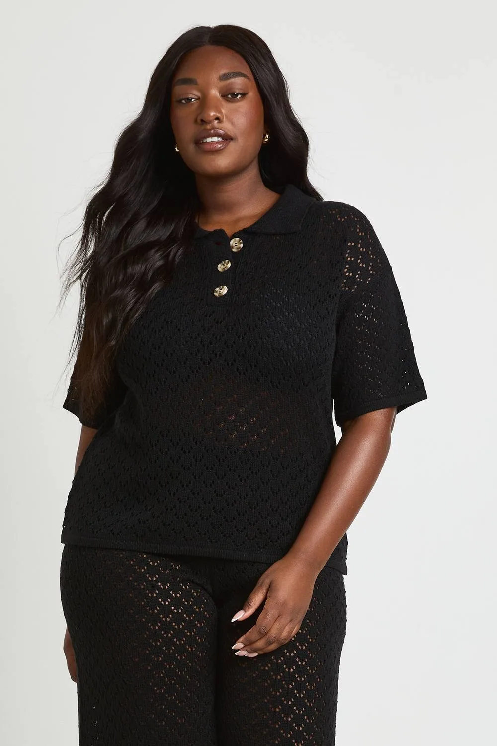 Knitted V Neck Beach Top by boohoo