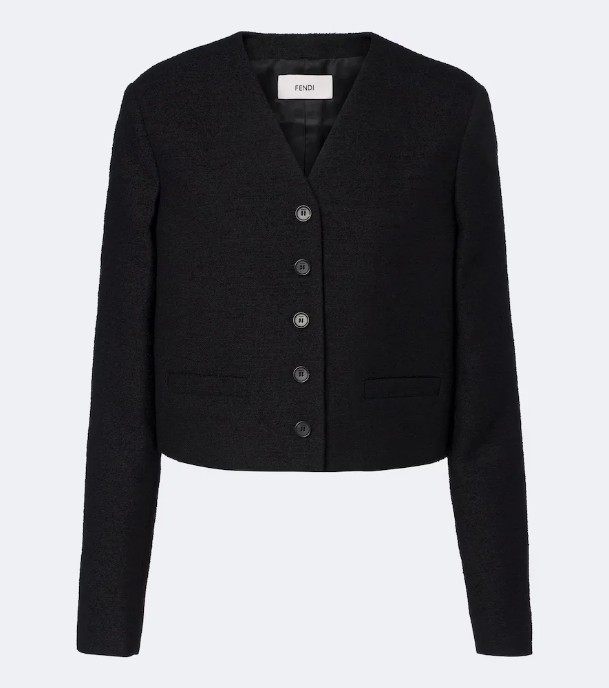 Veste En Laine Mélangée by Fendi