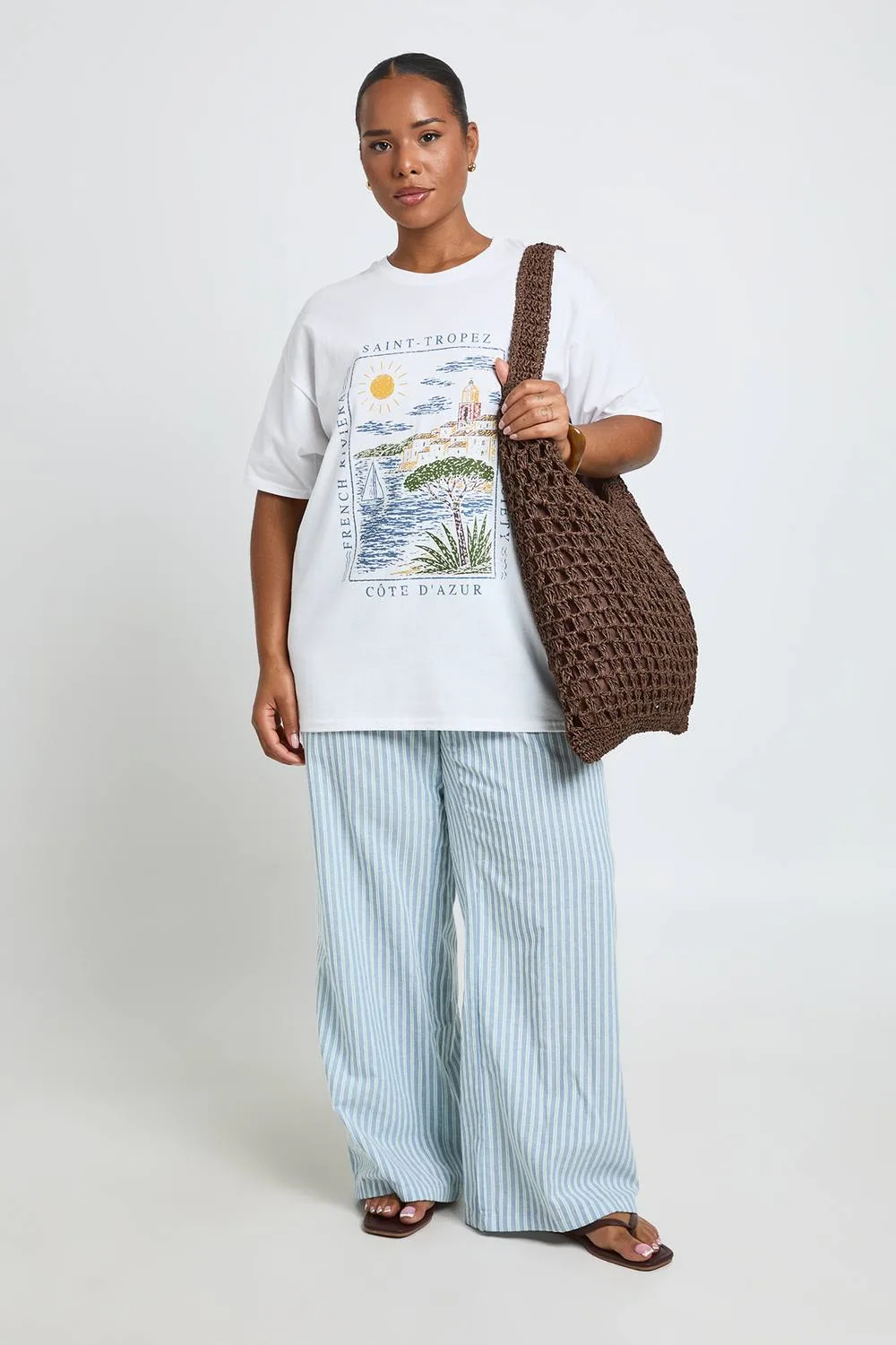 Saint Tropez Printed T-Shirt by boohoo
