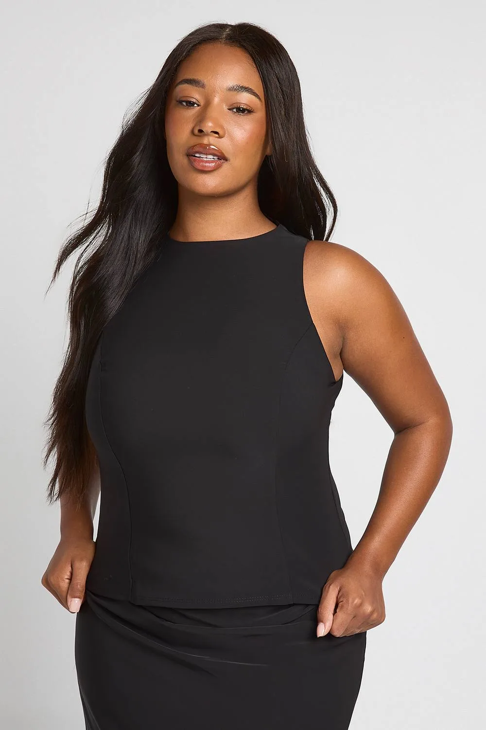 Racer Neck Cinched Top by boohoo