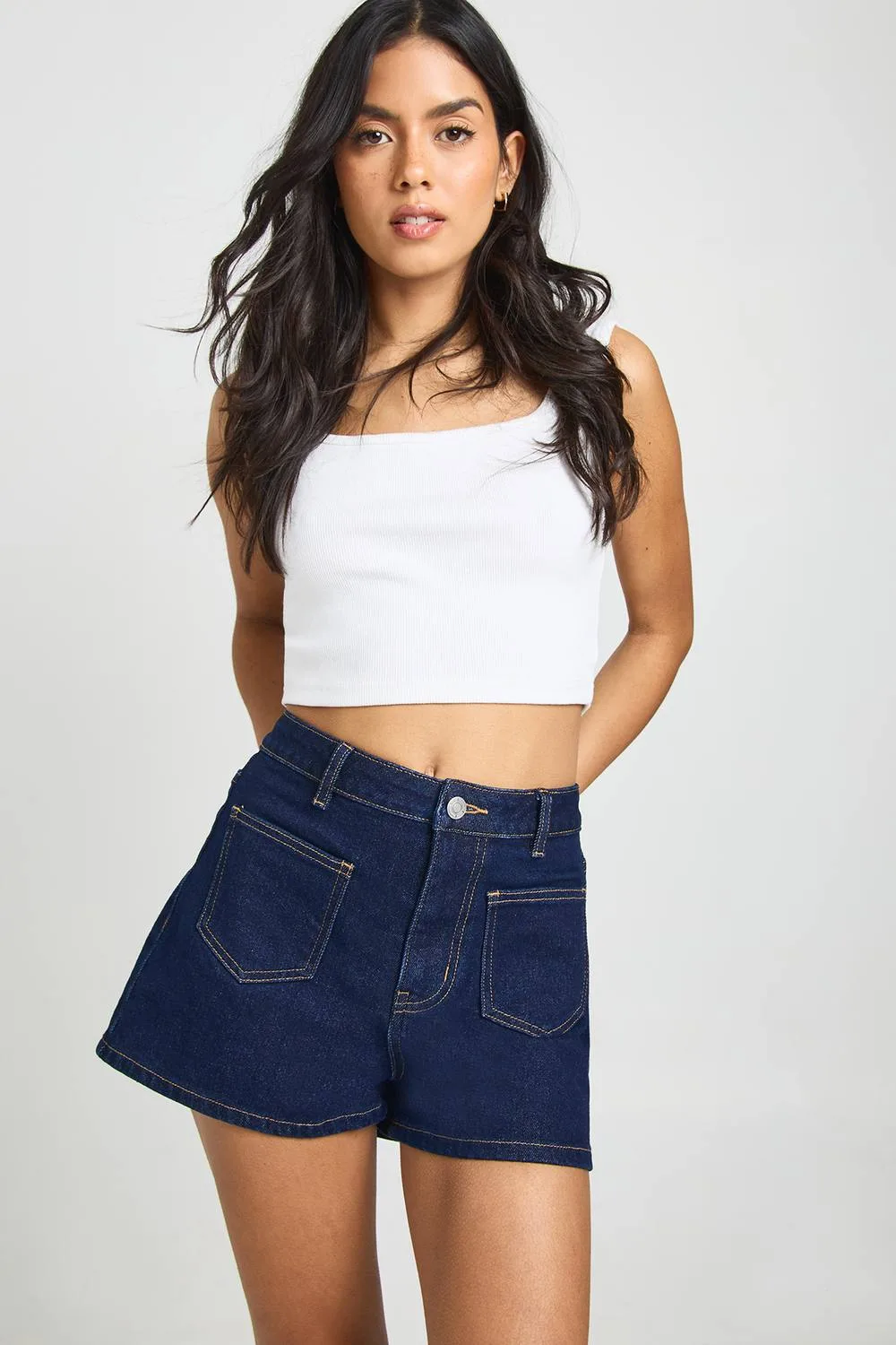 Front Pocket Detail Mini Short by boohoo