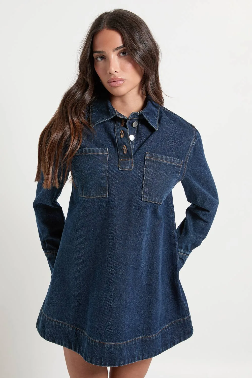 Long Sleeve Denim Dress