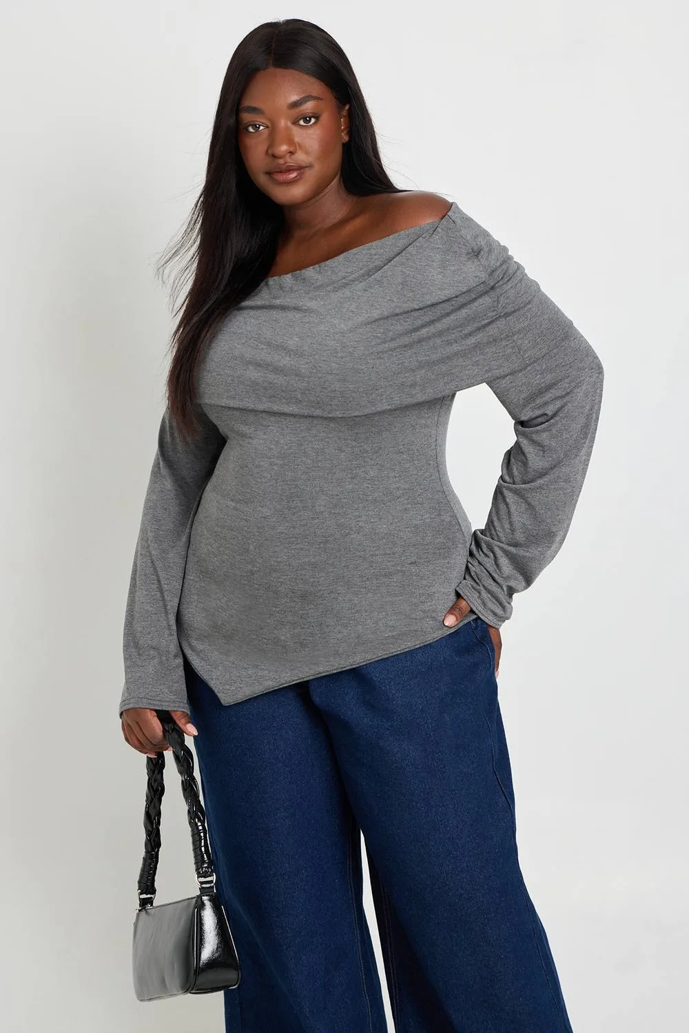 Bardot Asymmetric Hem Top by boohoo