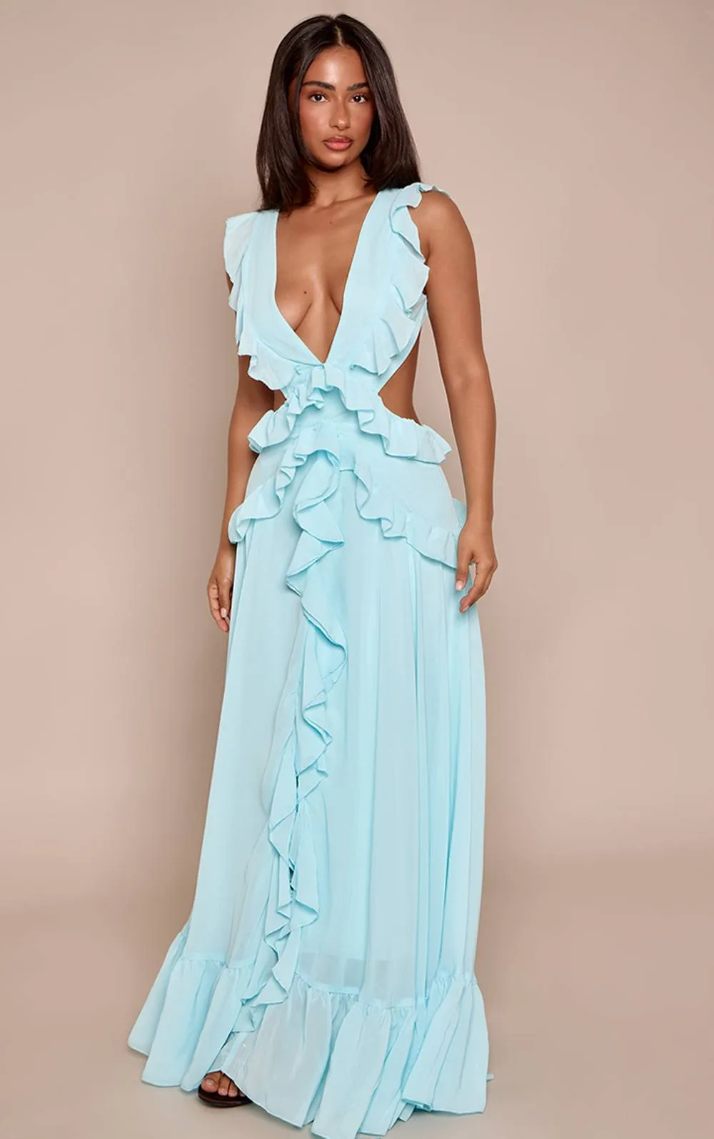 Frill Maxi Dress by PrettyLittleThing