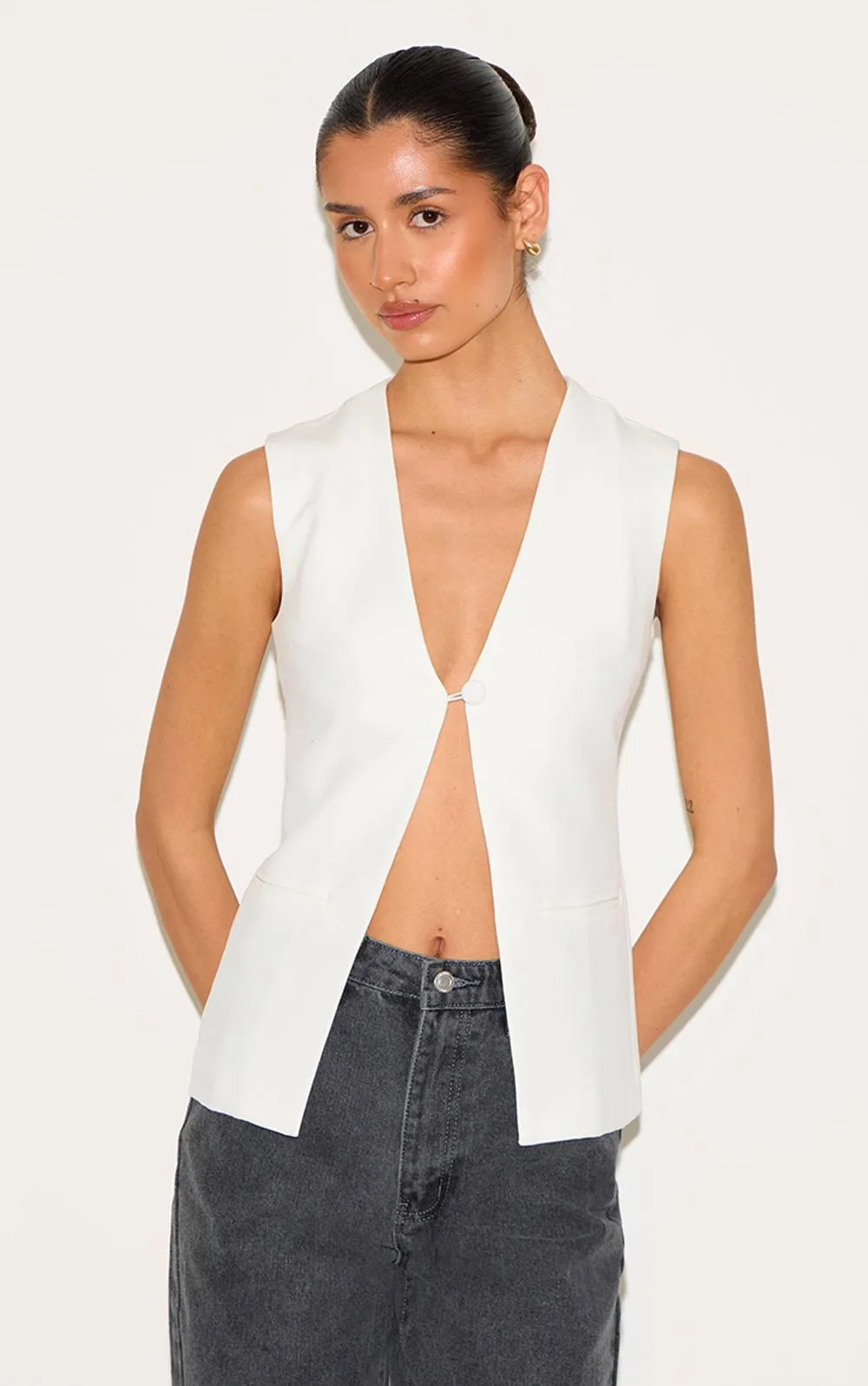 Longline Sleeveless Waistcoat