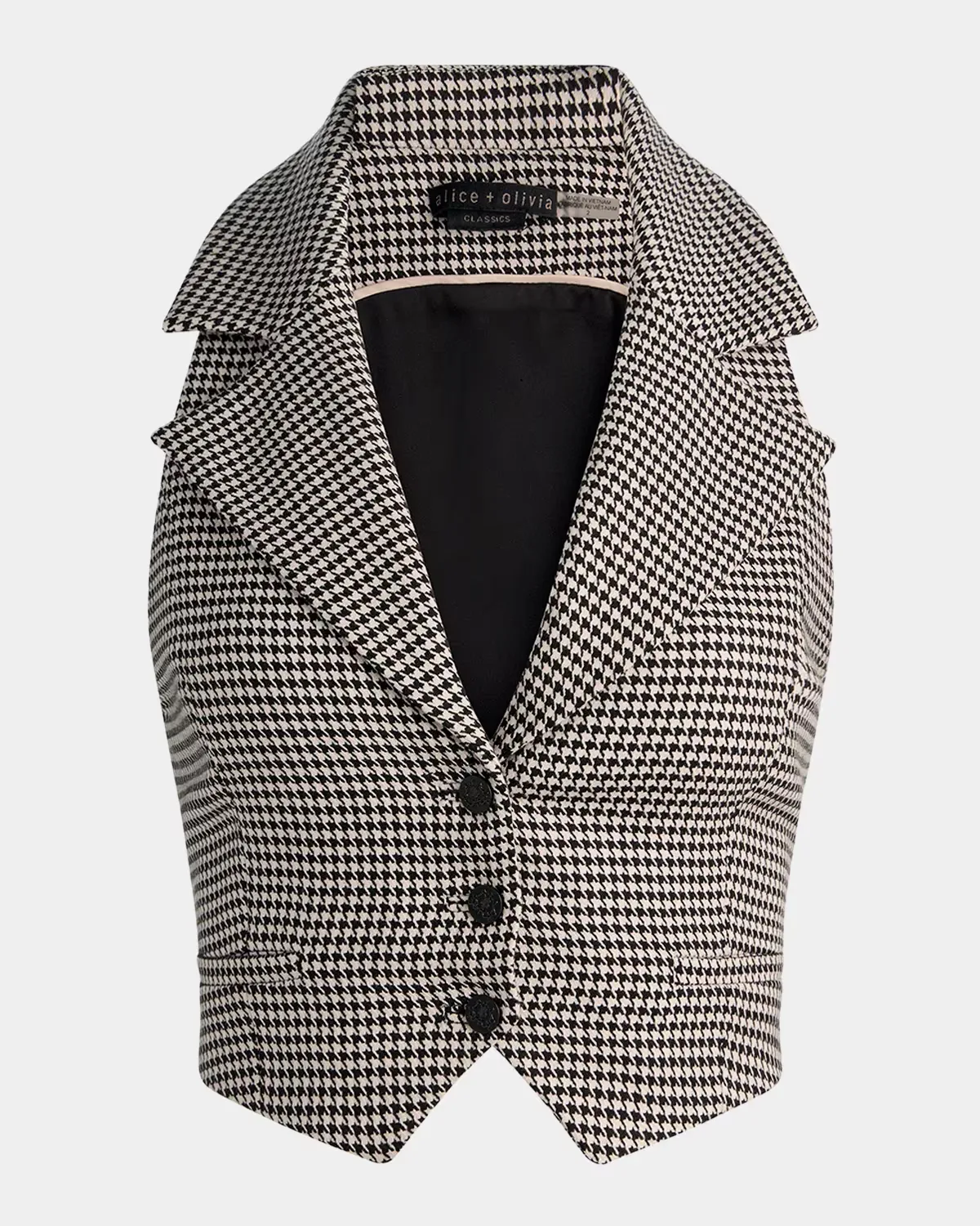 Donna Houndstooth Vest by ALICE + OLIVIA
