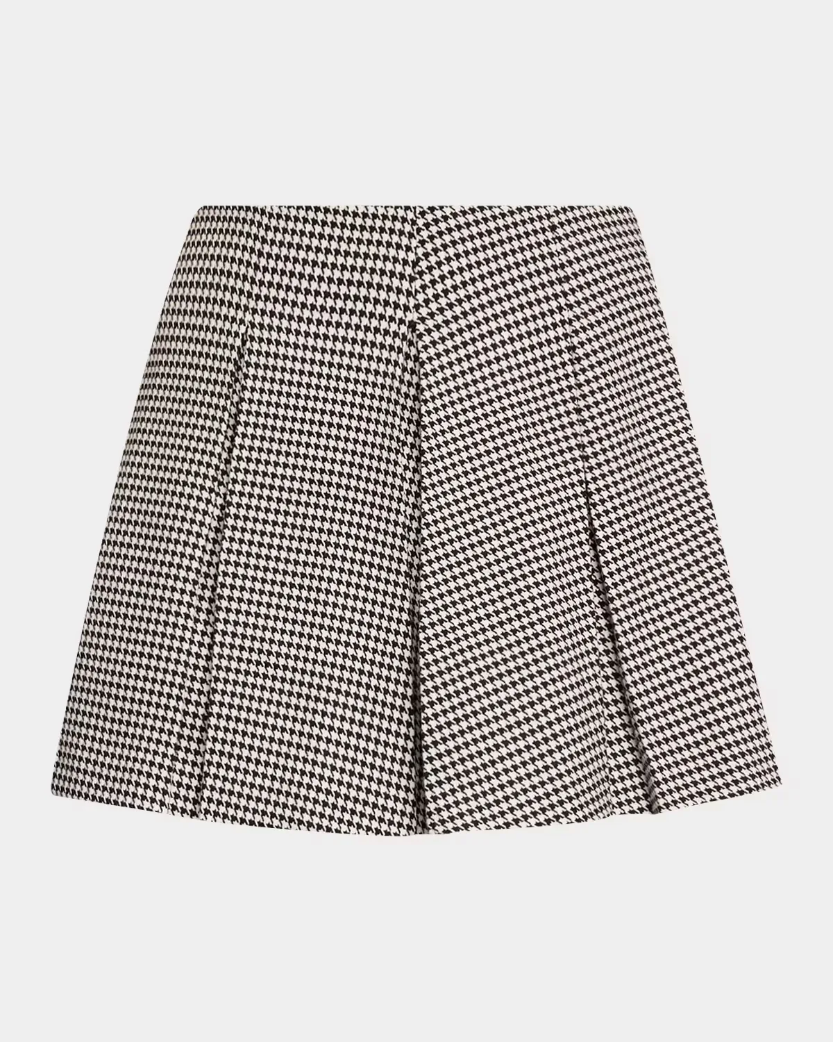 Emilie Houndstooth Pleated Mini Skirt by ALICE + OLIVIA