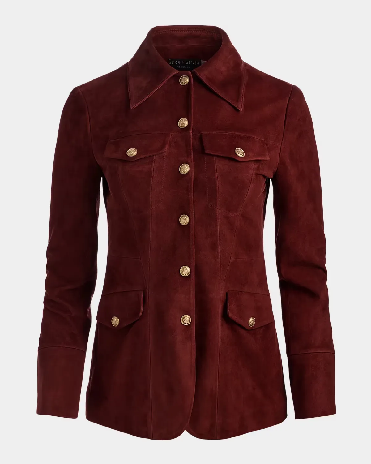Dorothie Suede Single-Breasted Blazer by ALICE + OLIVIA