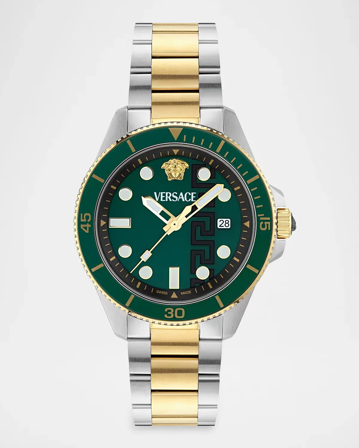 Greca Force 42mm Two-Tone Bracelet Watch by Versace