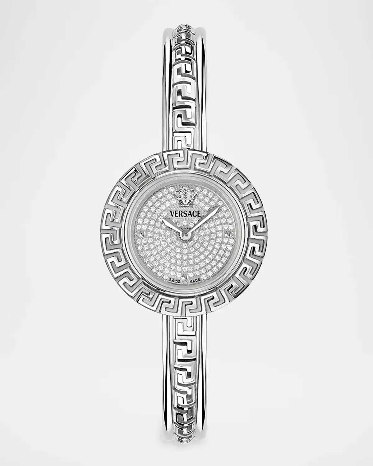 Greca Pendant Diamond 28mm Stainless Steel Bracelet Watch