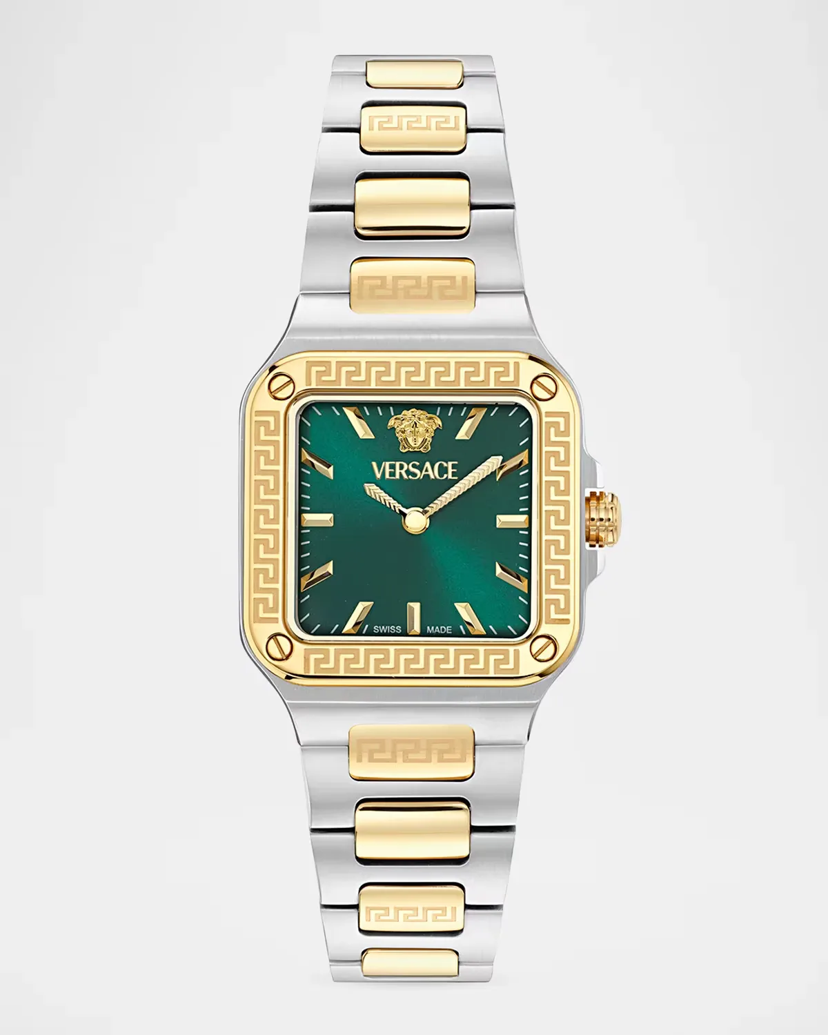Greca Edge 30x30mm Two-Tone Bracelet Watch