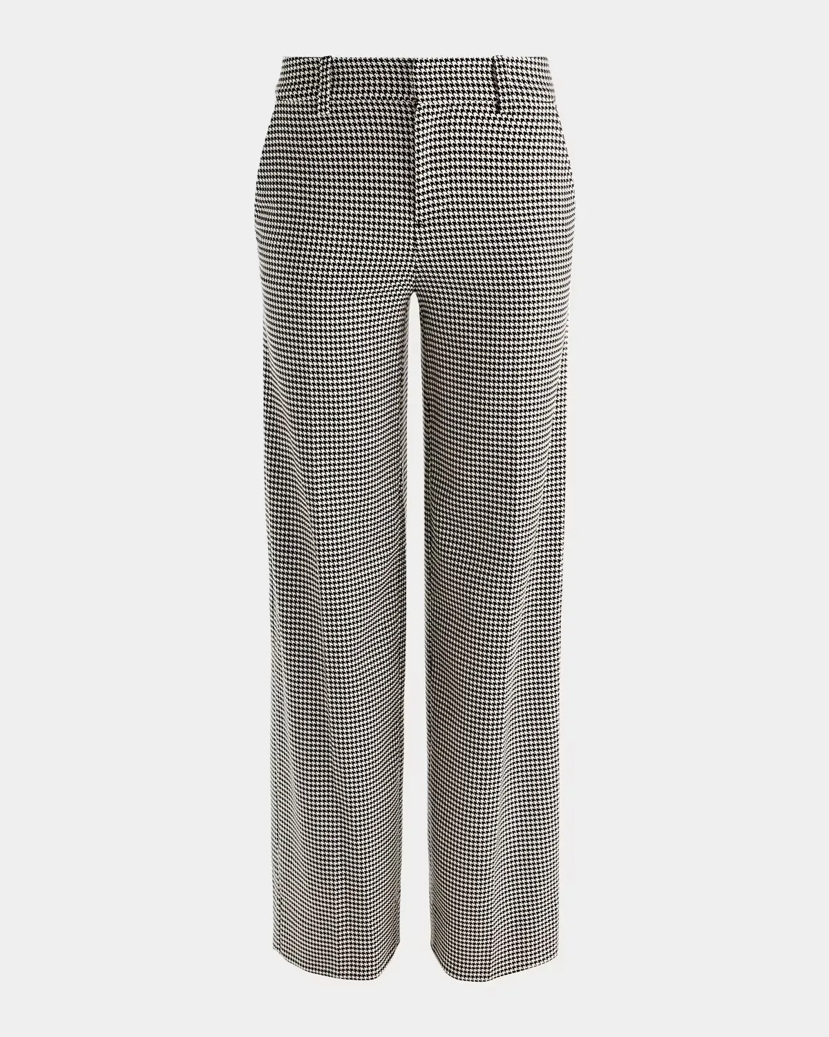 Alden Mid-Rise Houndstooth Trousers by ALICE + OLIVIA