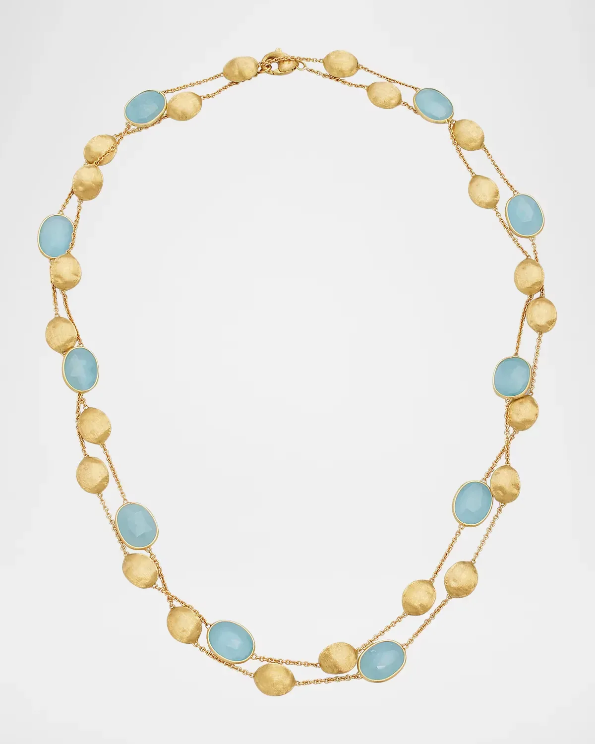 Siviglia 18K Gold & Aquamarine Long Necklace by Marco Bicego