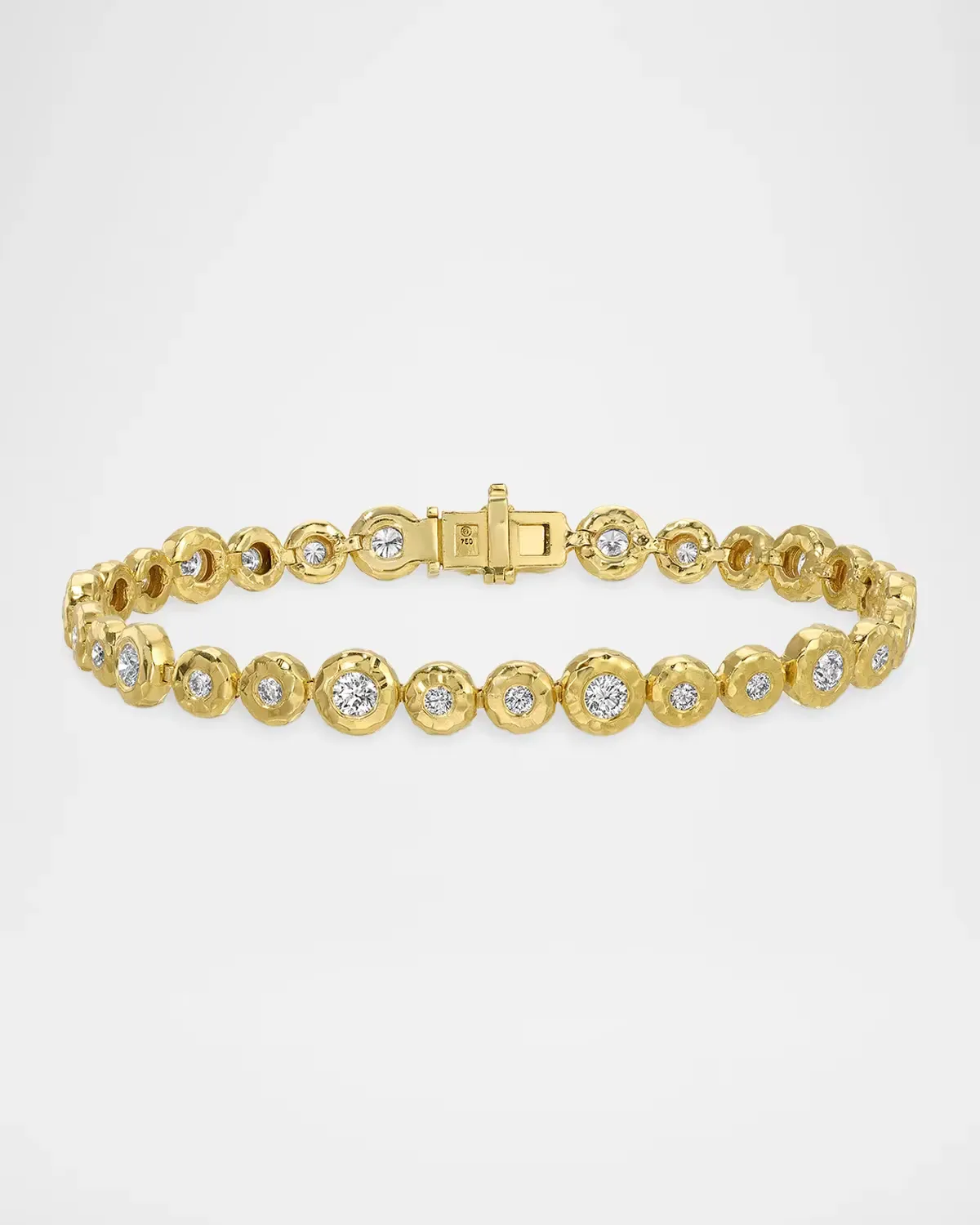 18K Nesting Gem Tennis Bracelet with Diamonds by Octavia Elizabeth
