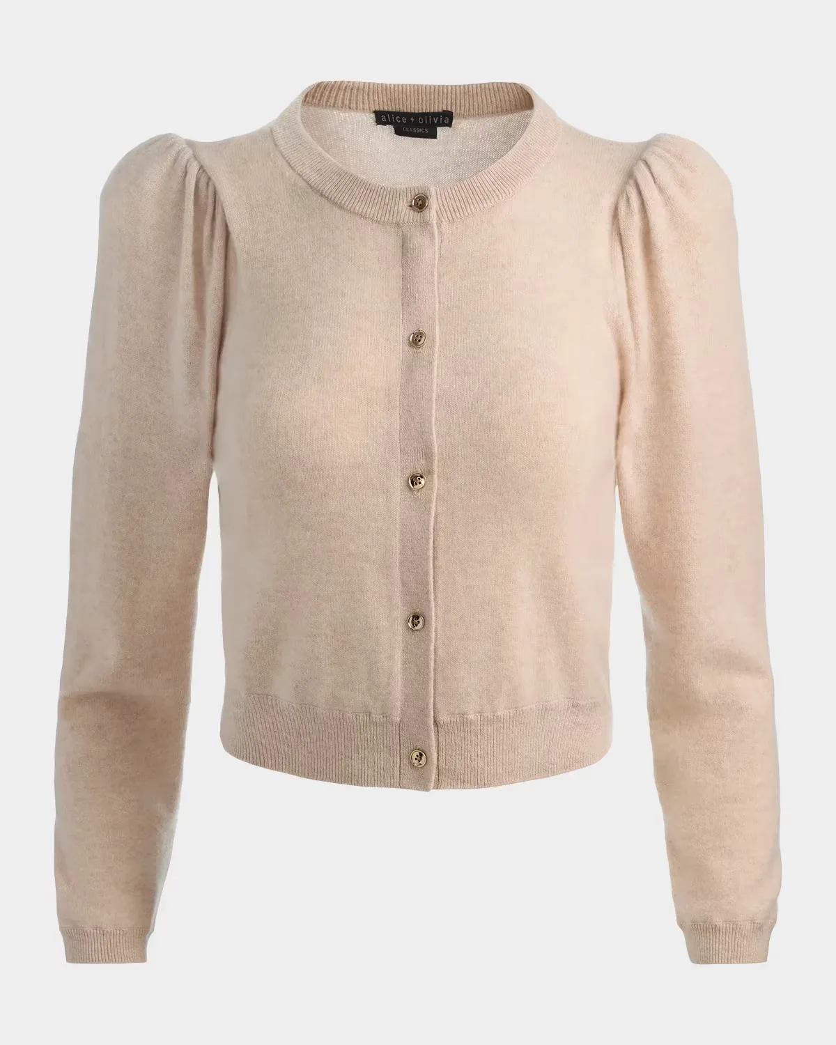 Dollie Puff-Sleeve Cardigan by ALICE + OLIVIA