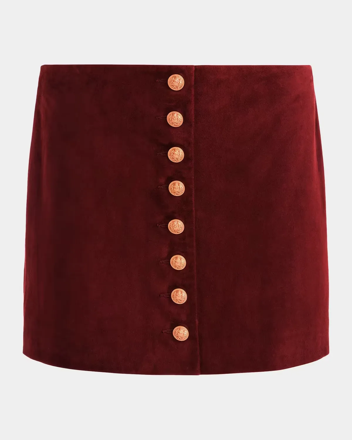 Rubi Suede Button-Front Mini Skirt by ALICE + OLIVIA