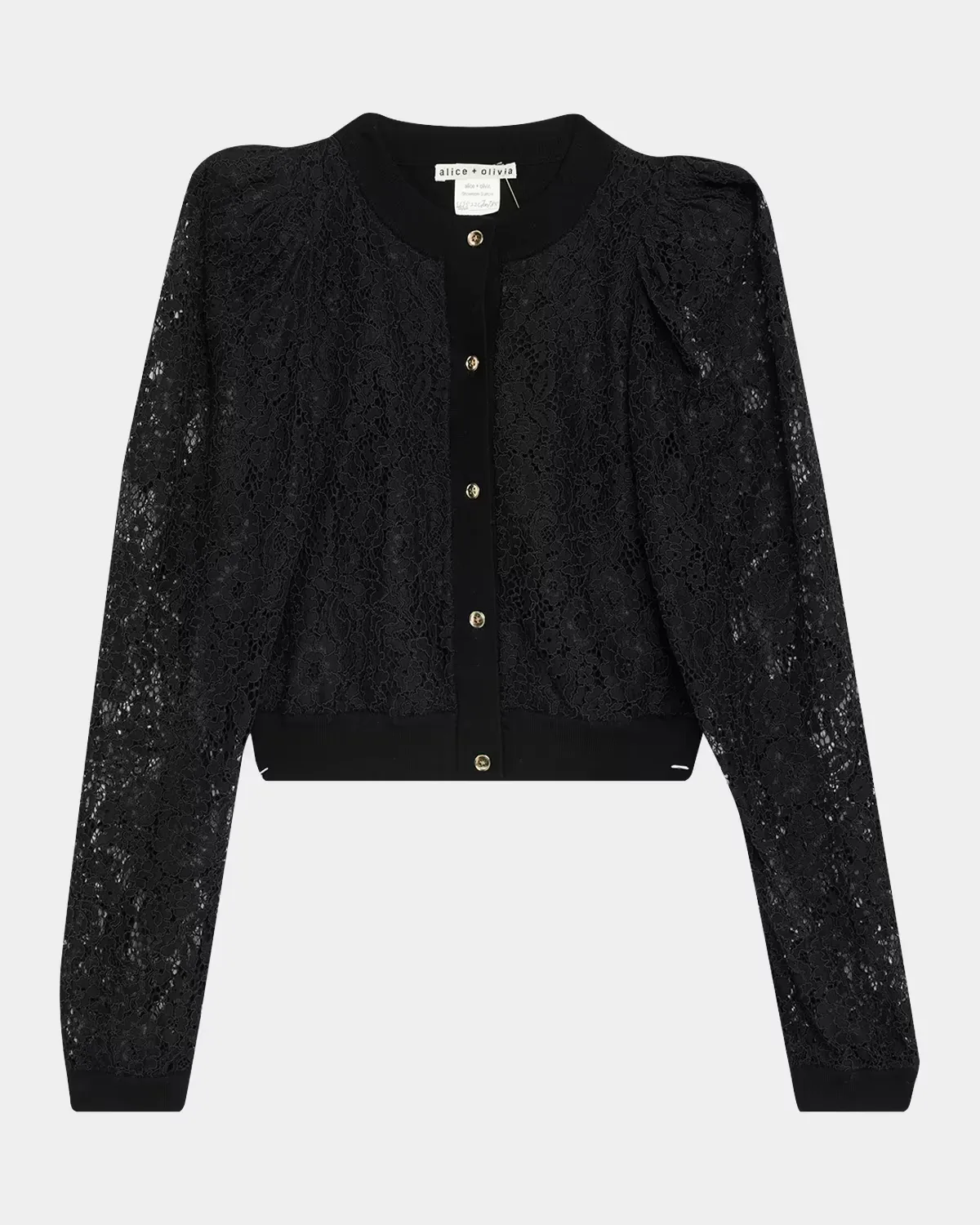 Kitty Lace Overlay Cardigan by ALICE + OLIVIA