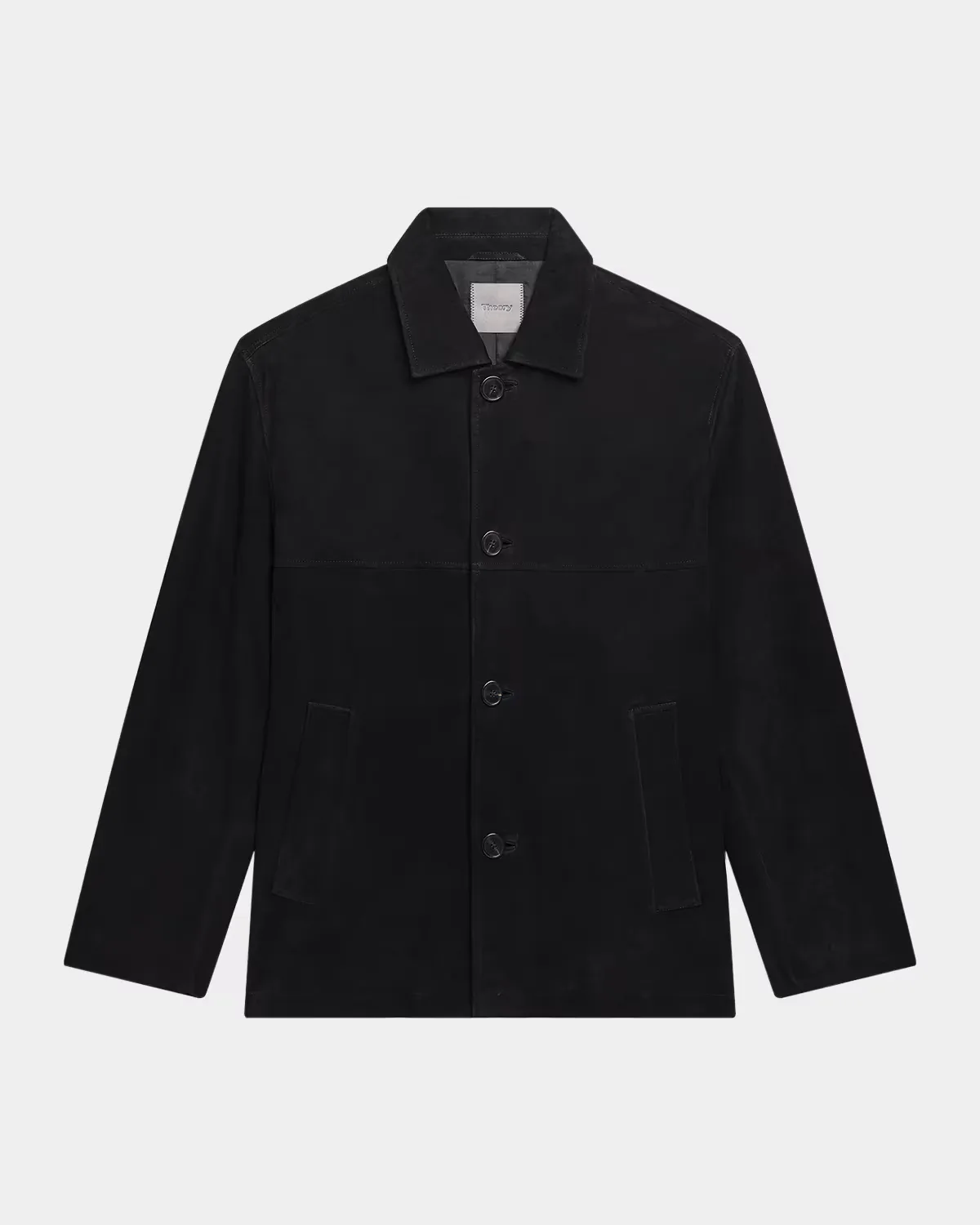 Wool Four-Button Car Coat by Theory