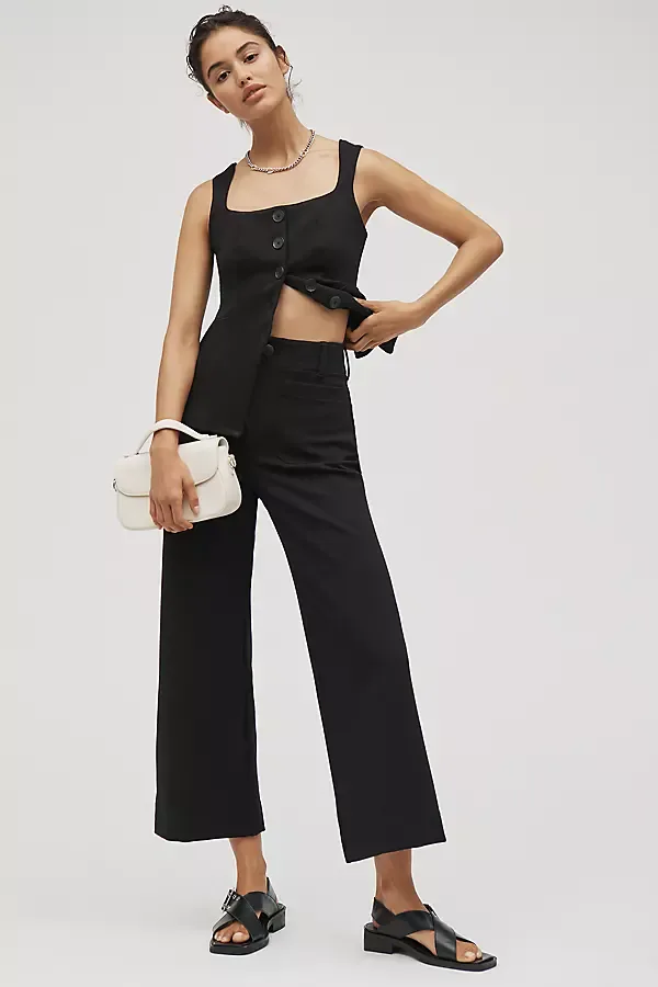 Colette Knit Cropped Wide Leg Pants by Maeve