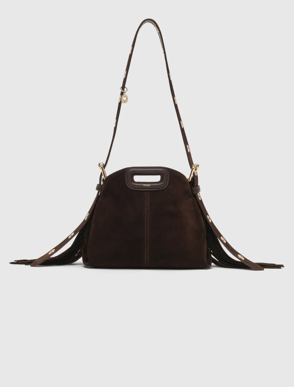 Suede Leather Mini Miss M Bag by Maje