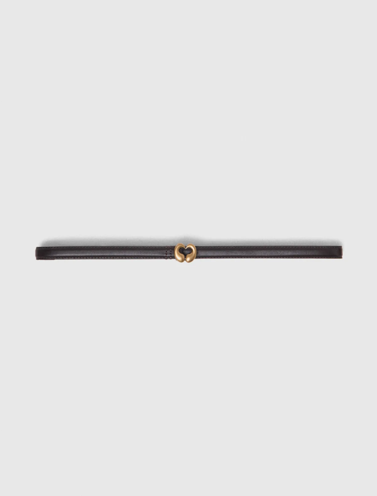 Slim Leather Belt by Maje