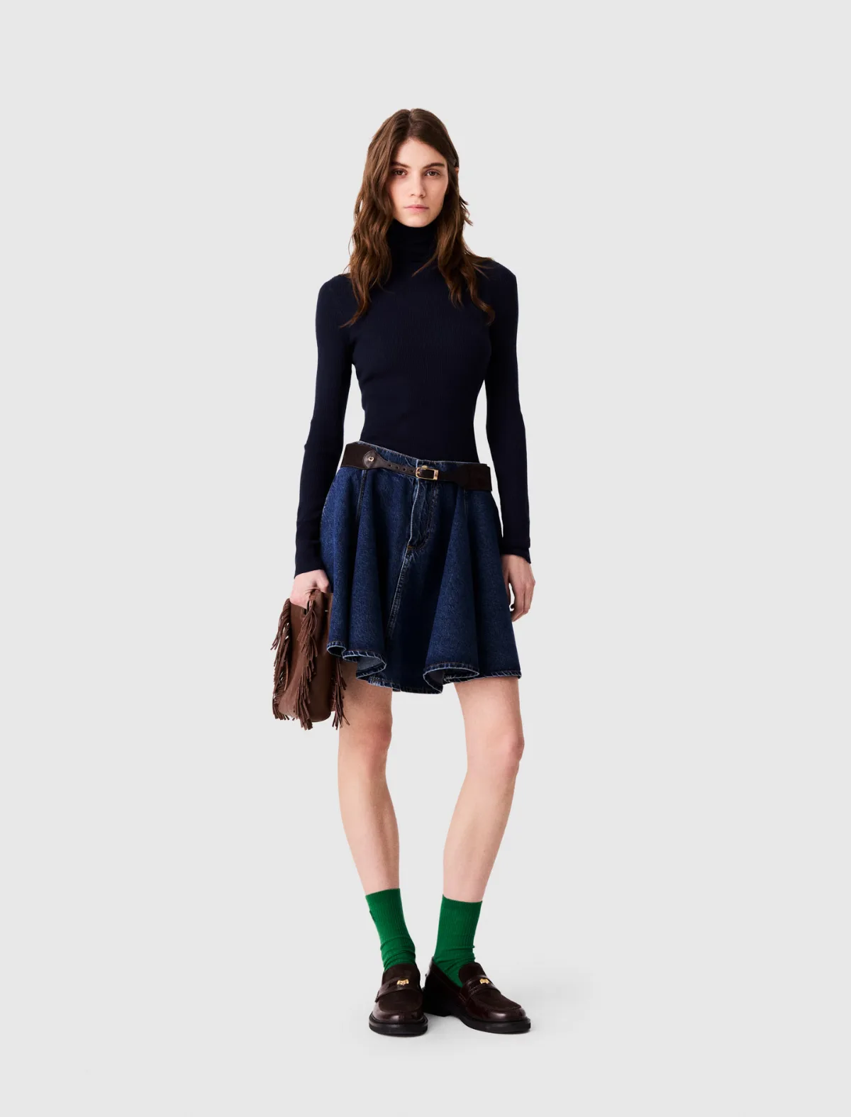 Fitted Turtleneck Sweater by Maje