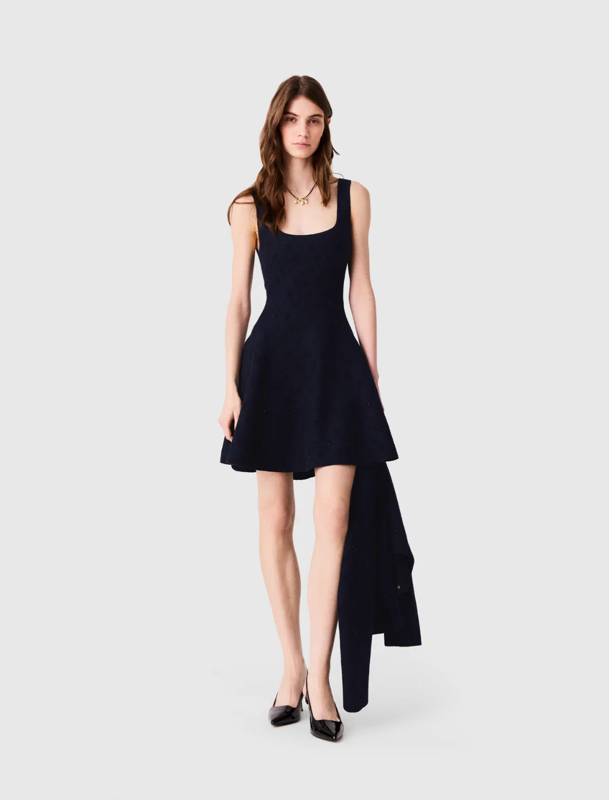 Jacquard A-Line Dress by Maje