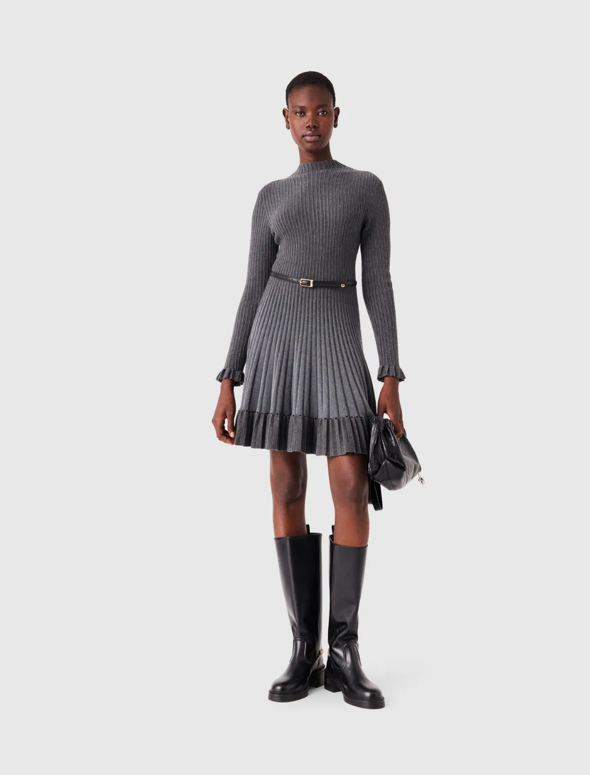 Short Gradient Knit Dress by Maje